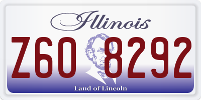 IL license plate Z608292