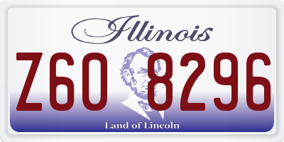 IL license plate Z608296