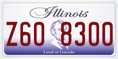 IL license plate Z608300