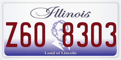 IL license plate Z608303