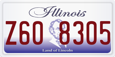 IL license plate Z608305