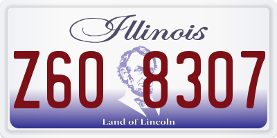 IL license plate Z608307