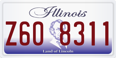 IL license plate Z608311