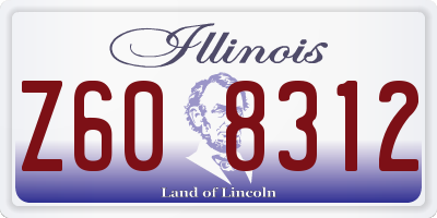 IL license plate Z608312