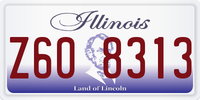 IL license plate Z608313