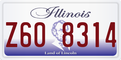 IL license plate Z608314