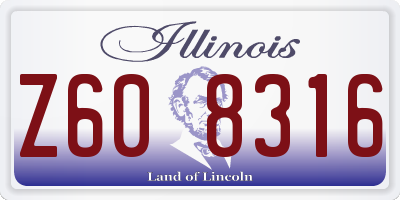 IL license plate Z608316
