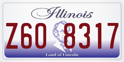 IL license plate Z608317