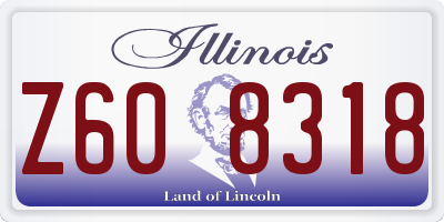 IL license plate Z608318