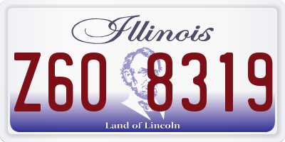 IL license plate Z608319
