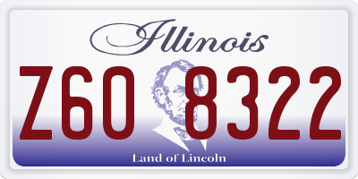 IL license plate Z608322
