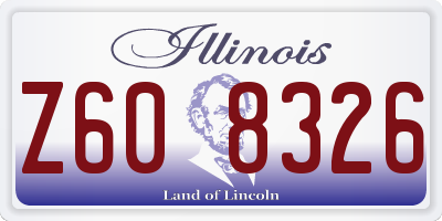 IL license plate Z608326