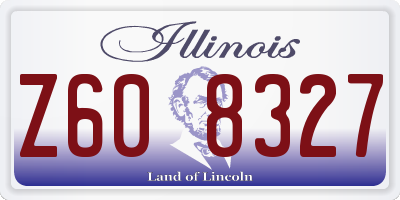 IL license plate Z608327