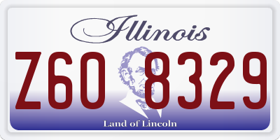 IL license plate Z608329