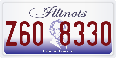 IL license plate Z608330