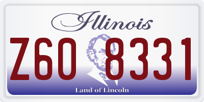 IL license plate Z608331