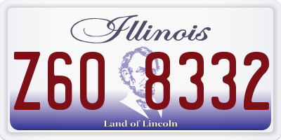 IL license plate Z608332