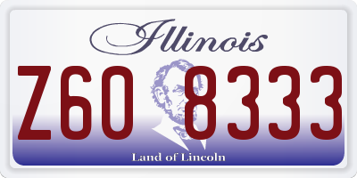 IL license plate Z608333