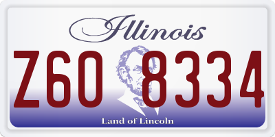IL license plate Z608334