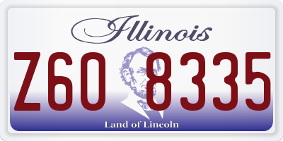 IL license plate Z608335