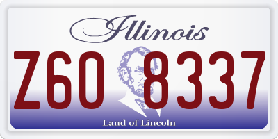 IL license plate Z608337