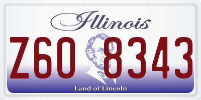 IL license plate Z608343