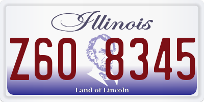 IL license plate Z608345
