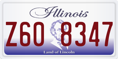 IL license plate Z608347