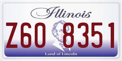 IL license plate Z608351