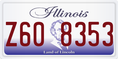 IL license plate Z608353