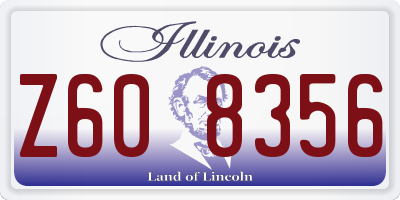 IL license plate Z608356