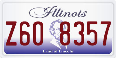 IL license plate Z608357