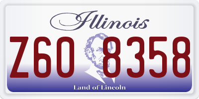 IL license plate Z608358
