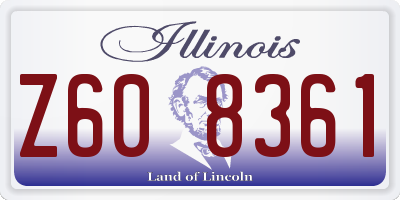 IL license plate Z608361
