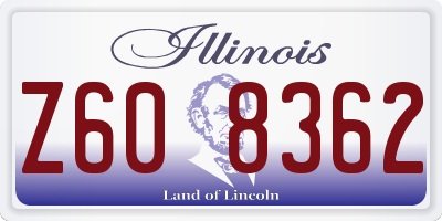IL license plate Z608362