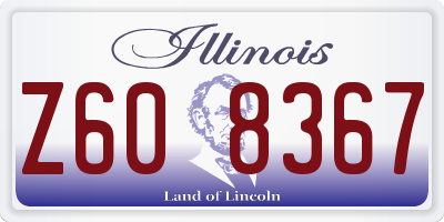 IL license plate Z608367