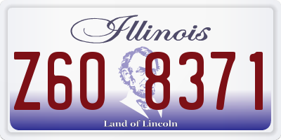 IL license plate Z608371