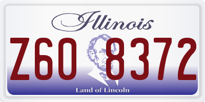 IL license plate Z608372