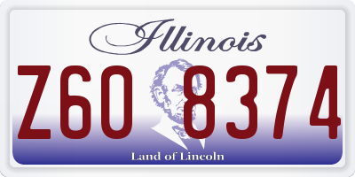 IL license plate Z608374