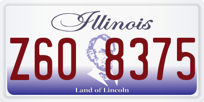 IL license plate Z608375