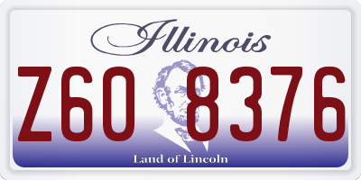IL license plate Z608376