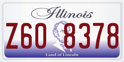 IL license plate Z608378
