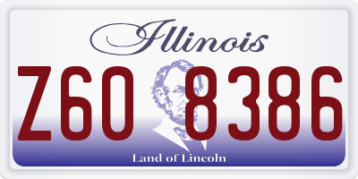IL license plate Z608386