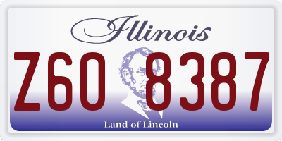 IL license plate Z608387