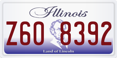 IL license plate Z608392