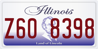 IL license plate Z608398