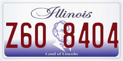IL license plate Z608404