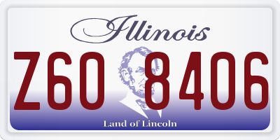 IL license plate Z608406