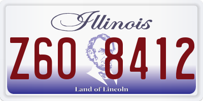 IL license plate Z608412