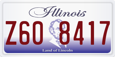 IL license plate Z608417